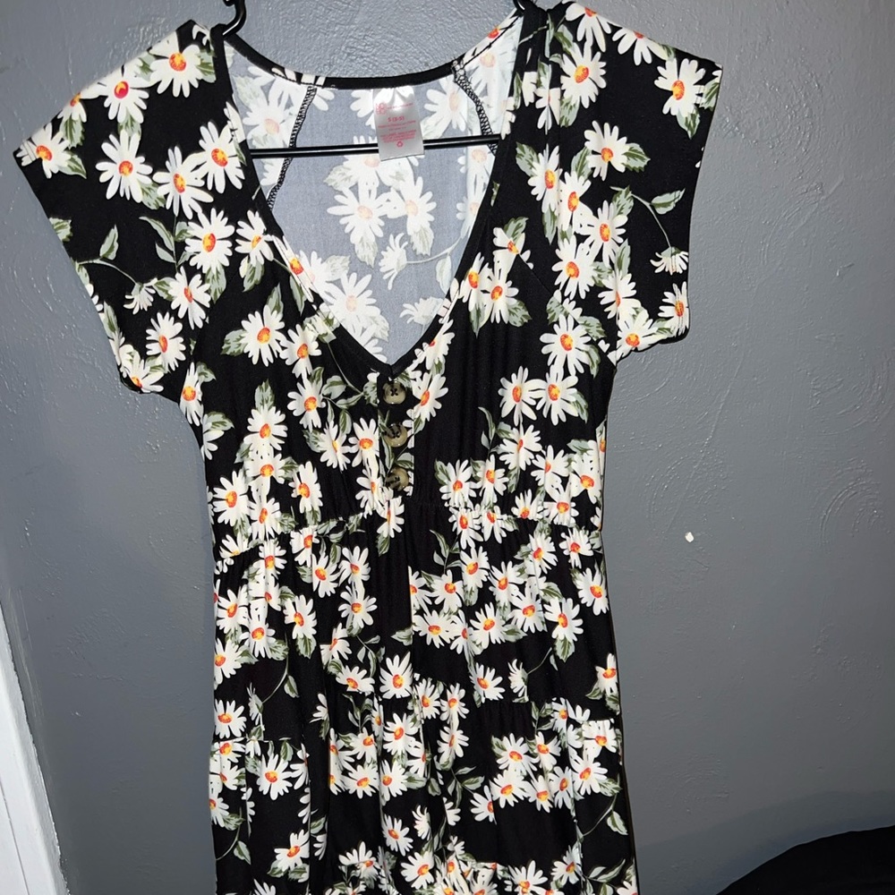 Black floral dress